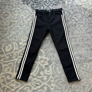 Topshop Moto Jamie Skinny Jeans Black White W28 L30